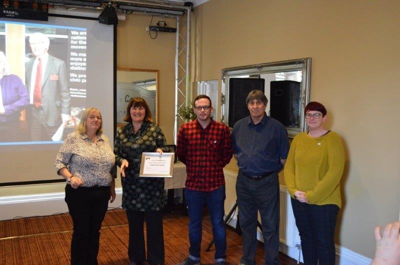 Goole Civic Society committee receives Award from Civic Voice Regional Committee Chair
