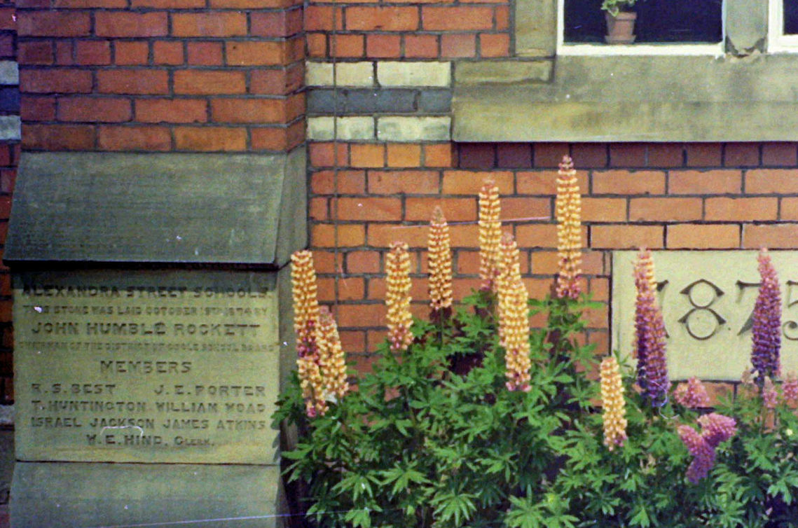 Alexandra Street School, Goole, foundation stone