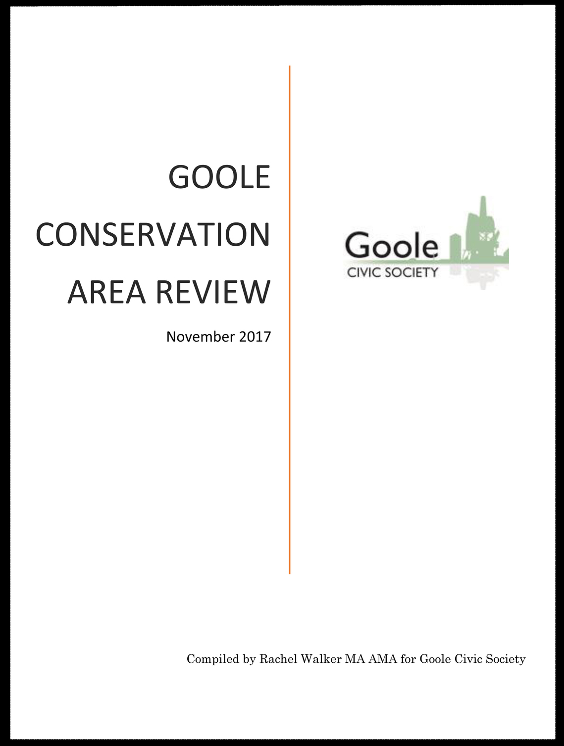 Goole Conservation Area Review front page