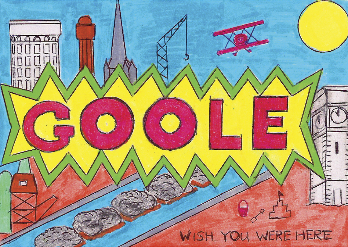 Winning postcard design to promote Goole