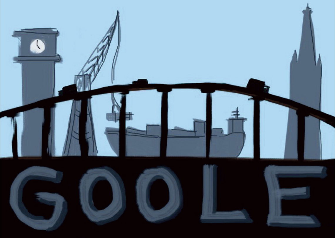 Winning postcard design to promote Goole